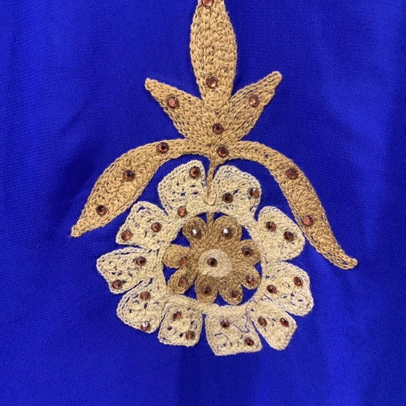 Royal blue Kaftan, purchased in Dubai - Picture 6 of 6